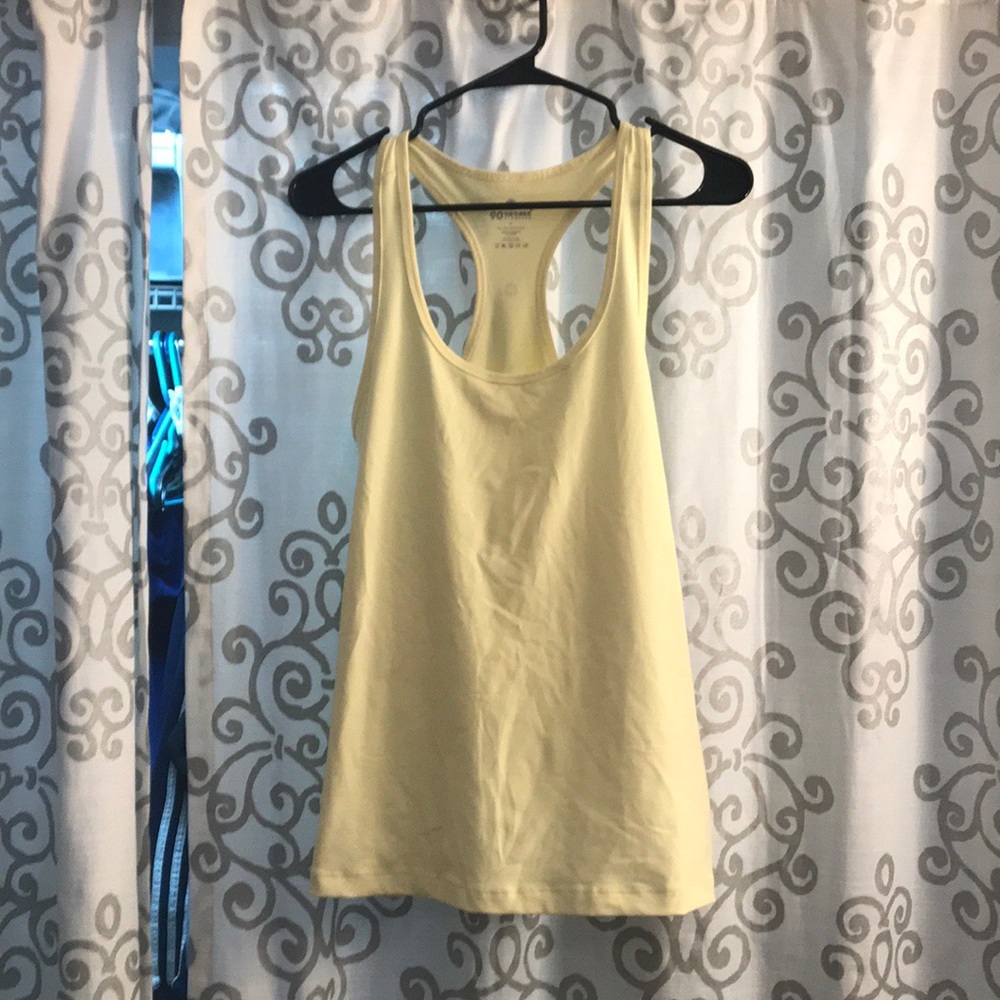 Pale Yellow Women’s Athletic Racerback Tank Top